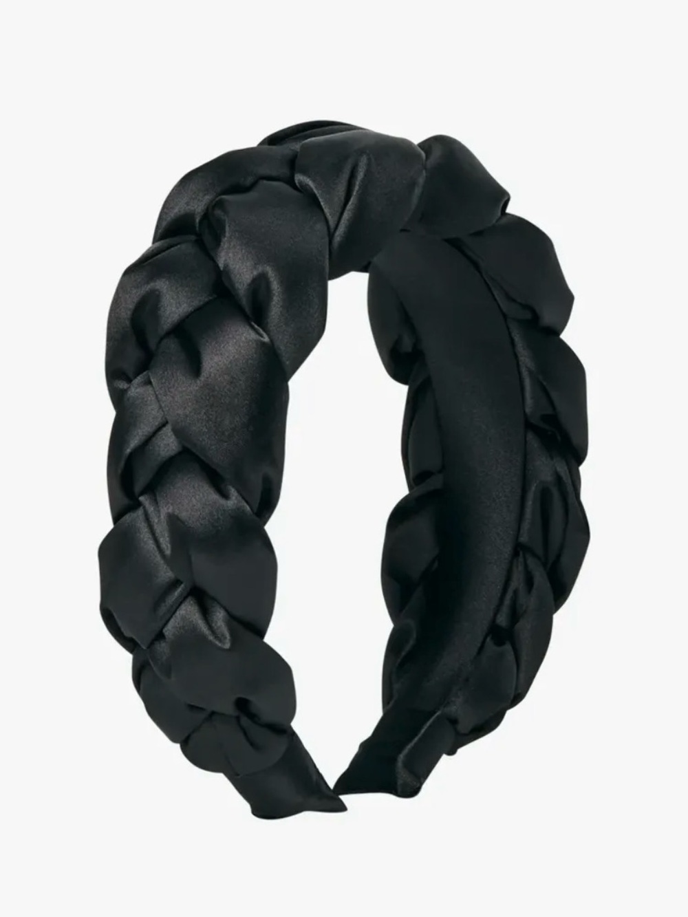 Ceremonia Frida Black Braided Satin Headband - Women Accessories